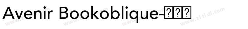 Avenir Bookoblique字体转换